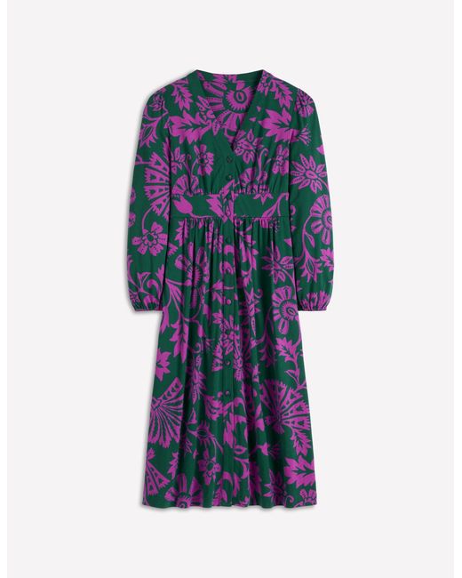 Boden Multicolor Natalia Long Sleeve Tea Dress