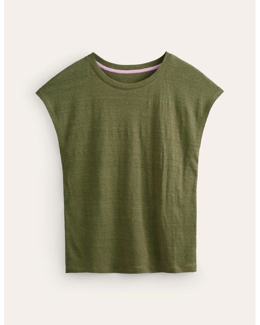T-shirt col rond louisa en lin Boden en coloris Green