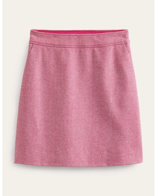 Mini-jupe estella en tweed Boden en coloris Pink