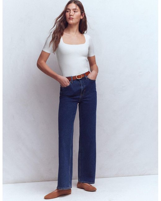 Boden Blue Brooke Double Layer T-Shirt