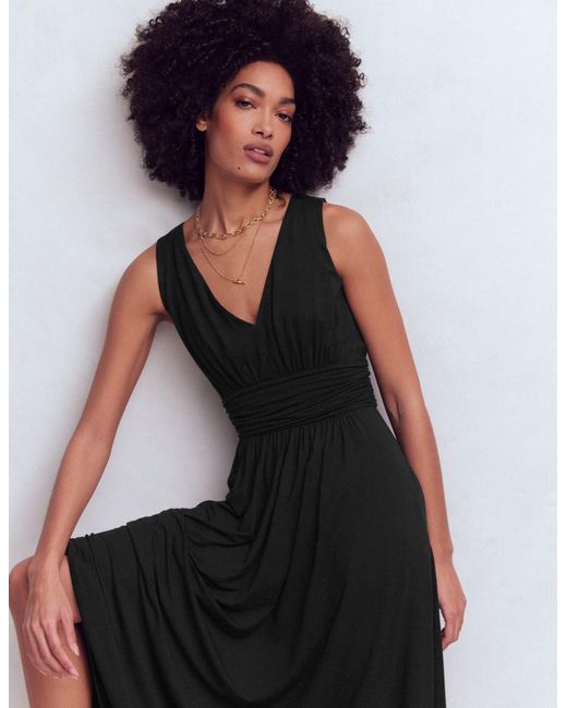 Boden Black Elodie Jersey Maxi Dress