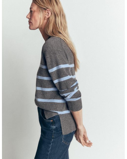 Boden Blue Fay Cashmere Crew Neck Sweater