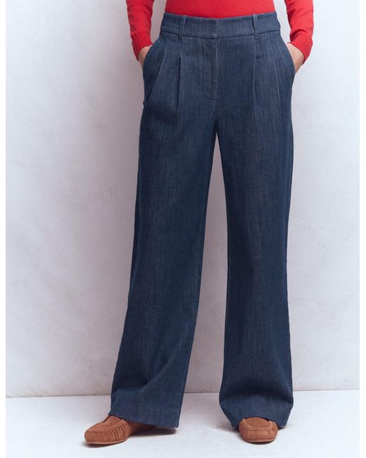 Boden Blue Kensington Twill Trousers