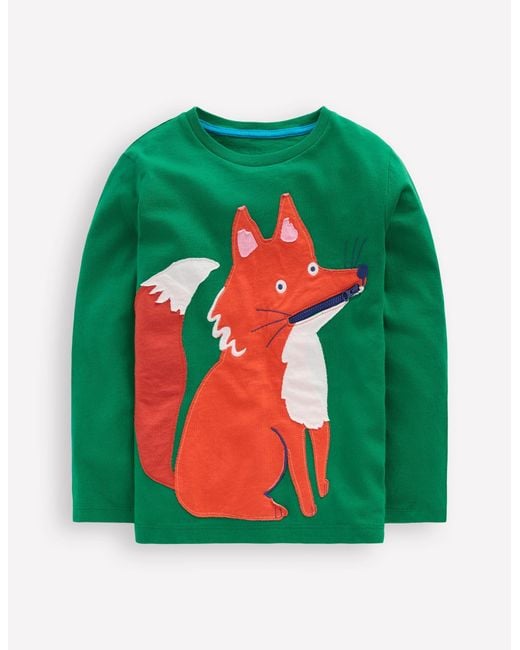 T-Shirt À Appliqué Zippé-Renard Vert Ombragé Boden pour homme en coloris Green