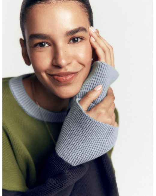 Boden Green Lucy Relaxed Cotton Jumper