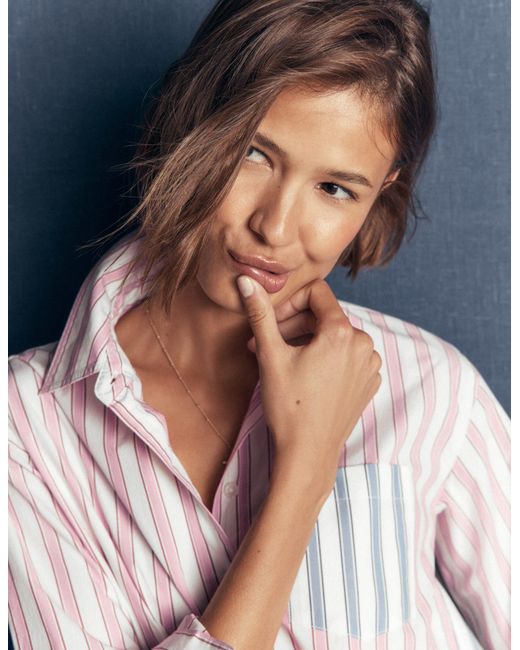 Boden Gray Sienna Relaxed Cotton Shirt