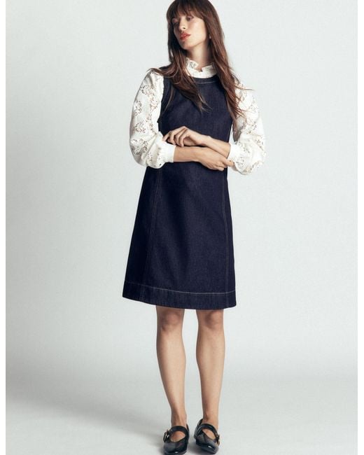 Boden Blue Lou Denim Shift Dress