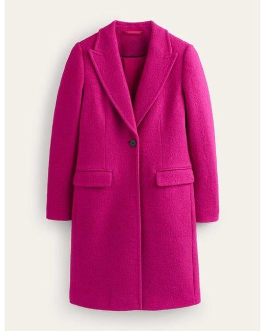 Boden Pink Canterbury Textured Coat