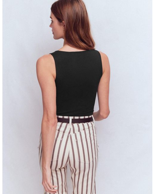 Boden Black Brooke Double Layer Vest Top