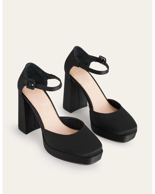 Boden Closed-toe Heeled Platforms in Black | Lyst UK