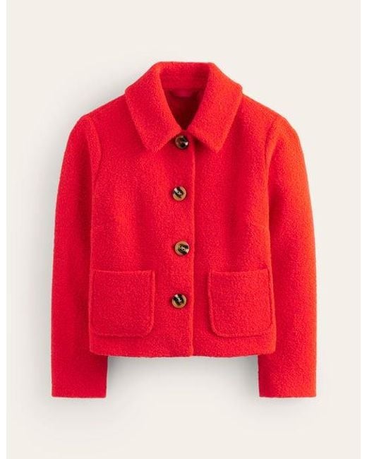 Boden Red Rye Cropped Jacket