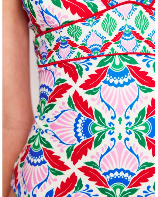 Boden Multicolor Kasos String V Neck Swimsuit