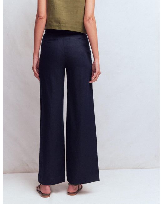 Boden Blue Belgravia Linen Trousers