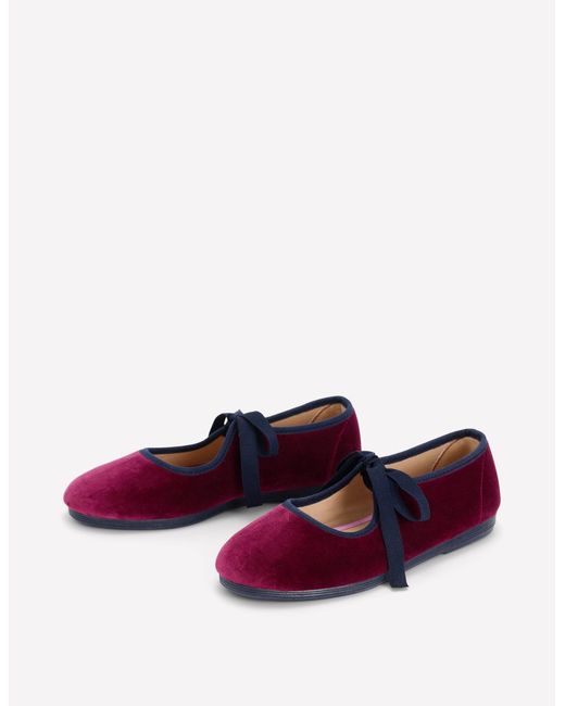 Boden Purple Flexi Tie Mary Janes Shoe