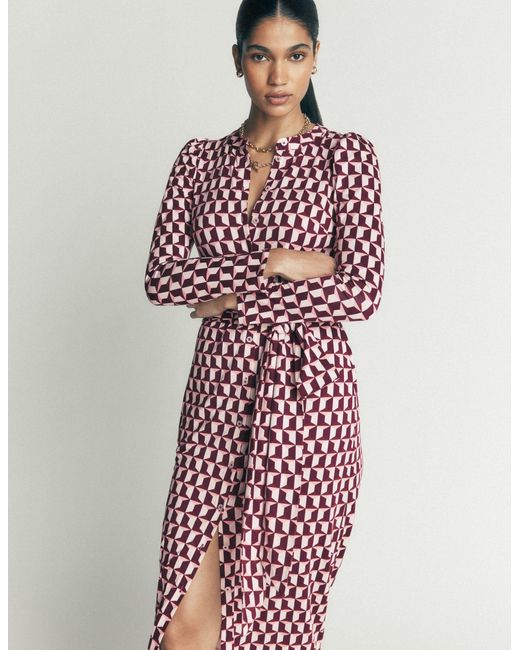 Boden White Honor Column Jersey Midi Dress