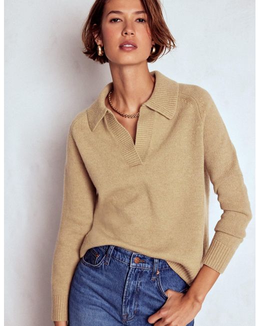 Boden Blue Marion Merino Henley Jumper