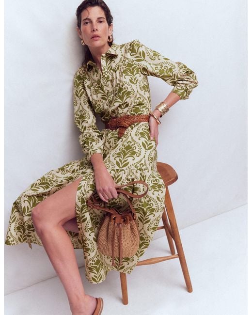 Boden Multicolor Ellie Cotton Maxi Shirt Dress