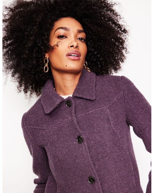 Boden Purple Oxford Boucle Jacket