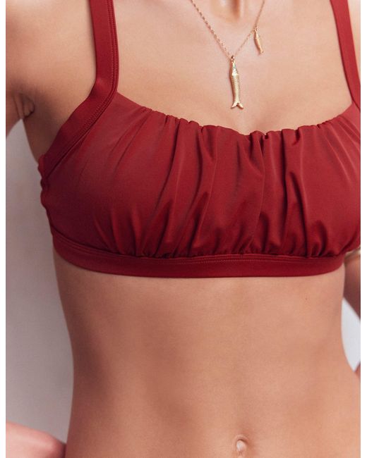 Boden Red Skiathos Bikini Top