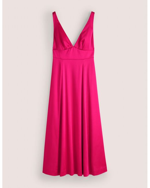 Robe Ajustée-Évasée Sans Manches Femme Boden en coloris Pink