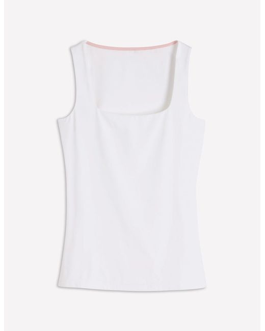 Boden White Brooke Double Layer Vest Top