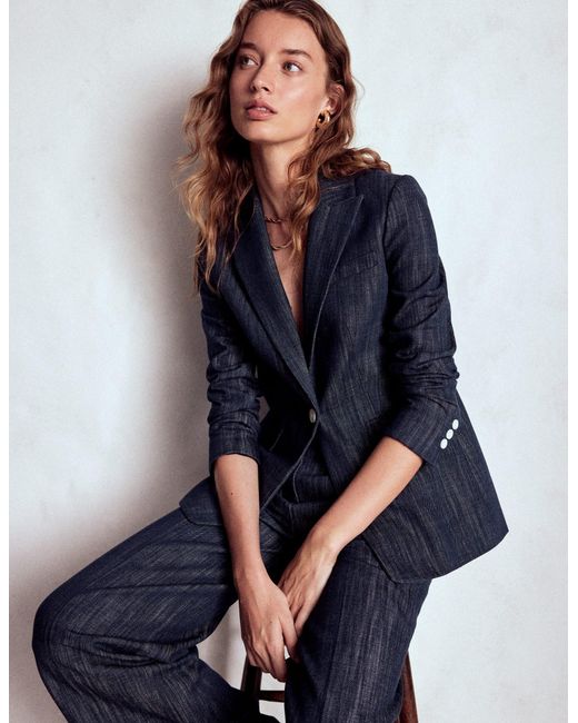 Boden Blue Woodbridge Twill Blazer