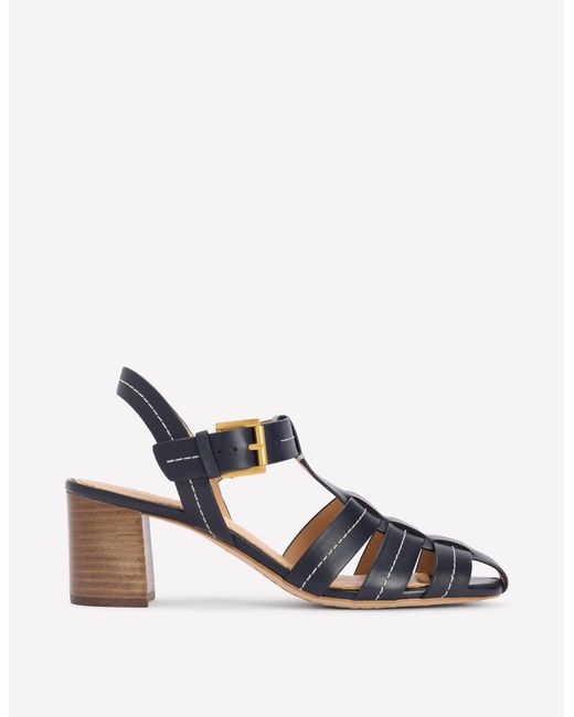 Boden Blue Low Block Fisherman Sandals