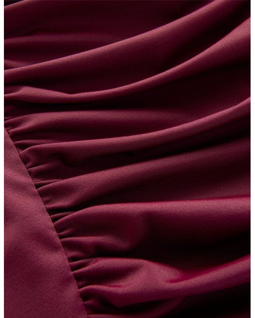 Boden Purple Kythira Ruched Swimsuit