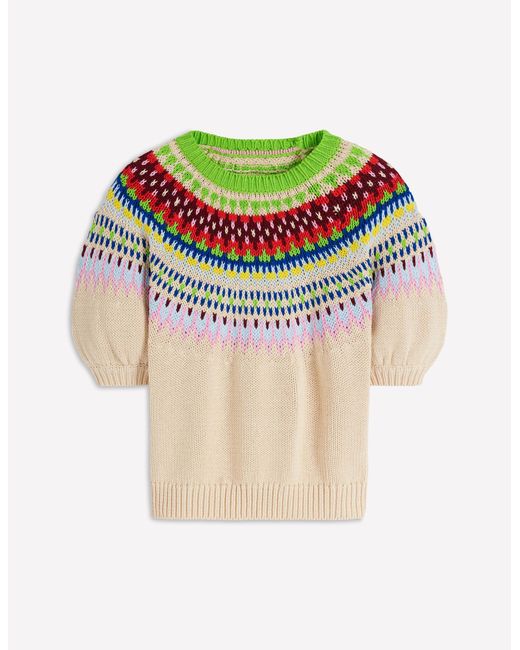 Boden Natural Margot Puff Sleeve T-Shirt