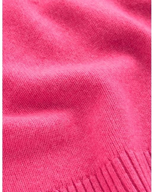 Boden Pink Marta Merino Wool Crew Sweater