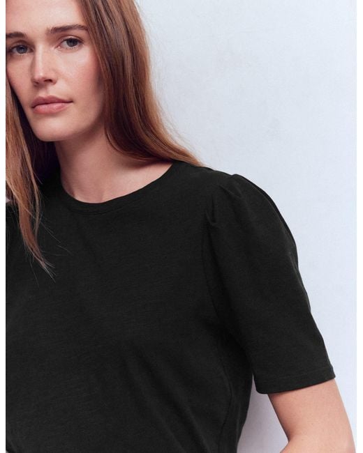 Boden Black Sophie Puff Sleeve T-Shirt