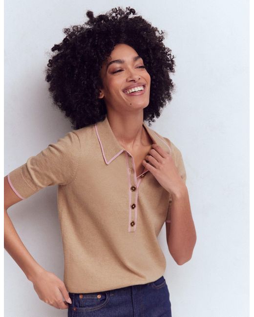 Boden Blue Liz Henley T-Shirt