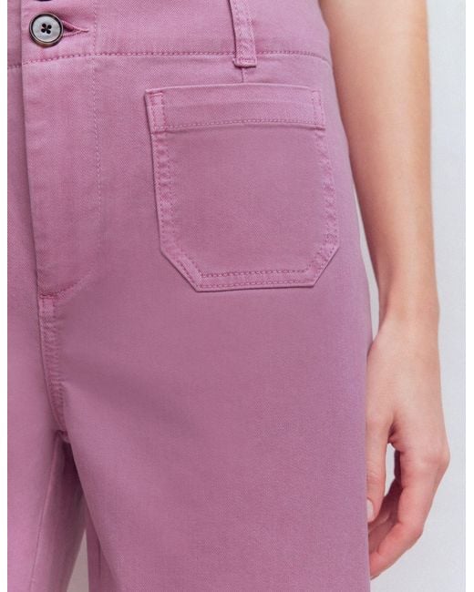 Boden Pink Primrose Cropped Pants
