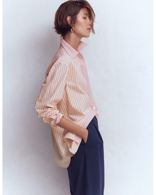 Boden Red Sadie Relaxed Cotton Shirt