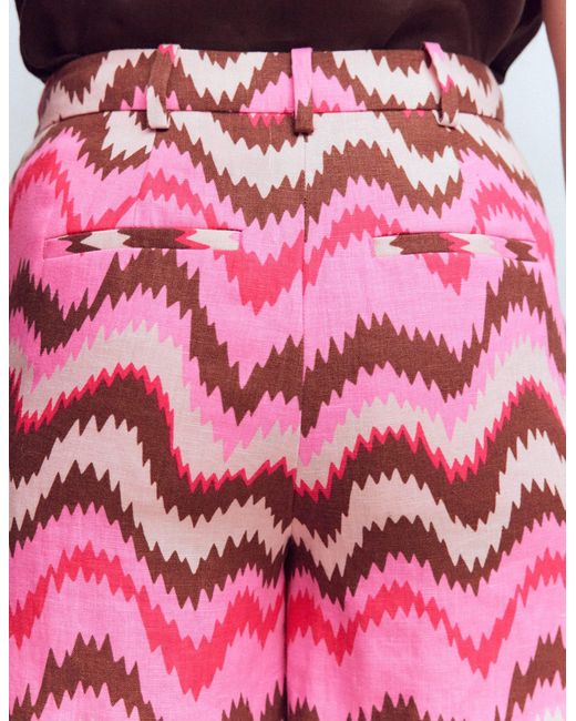 Boden Red Belgravia Linen Shorts