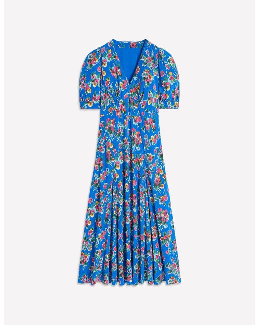Boden Blue Rosie Godet Tea Dress