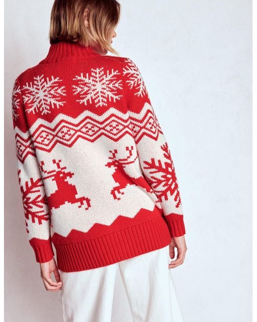 Boden Multicolor Zip Up Jacquard Cardigan