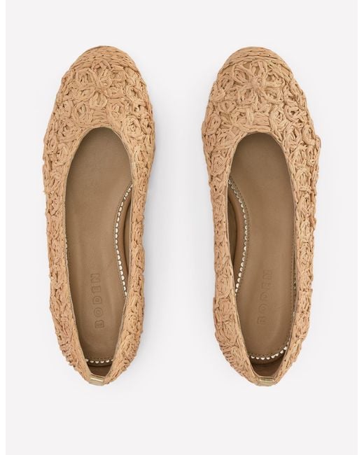 Boden Natural High Cut Ballet Flats