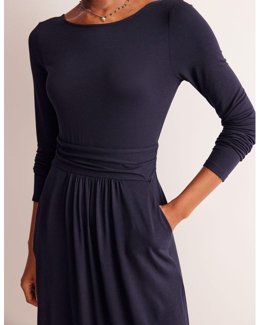 Boden Blue Amelie Long Sleeve Dress