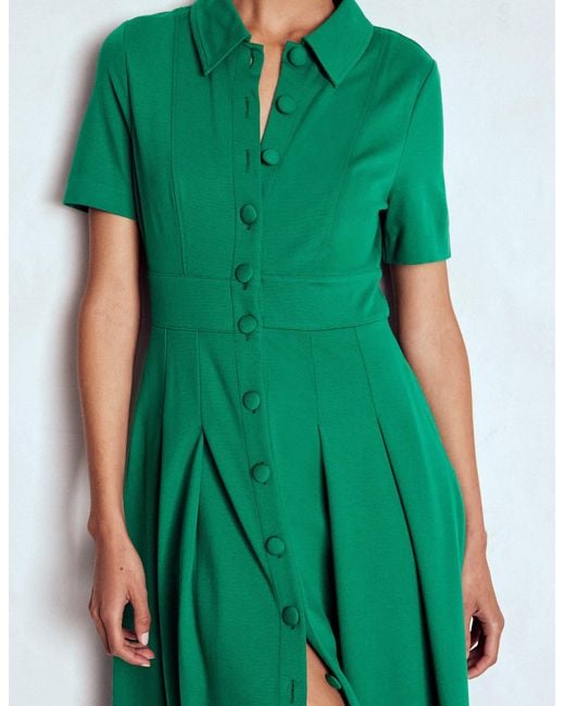Boden Green Bridget Ponte Shirt Dress