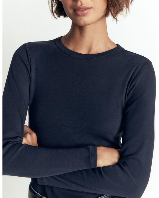 Boden Blue Annie Essential Crew Neck Top
