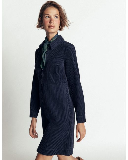 Boden Blue Bronte Cord Short Dress