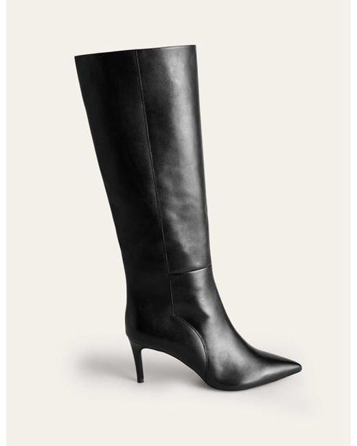 Boden Black Pointed-toe Knee-high Boots