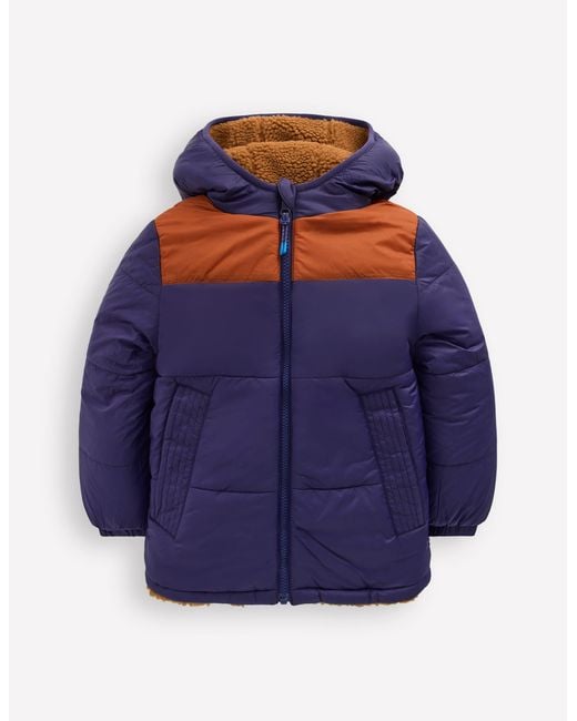 Veste Réversible En Borg Cosy-Borg Marron Boden pour homme en coloris Blue