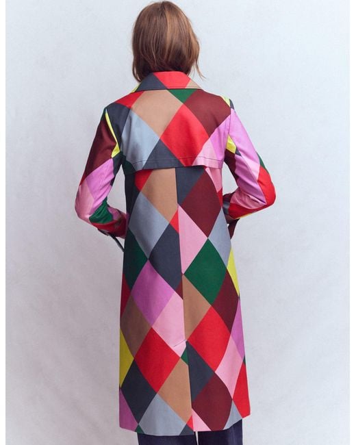 Boden Multicolor Double Breasted Trench