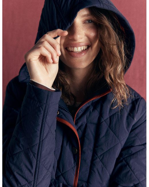 Boden Blue Quilted 4-In-1 Parka
