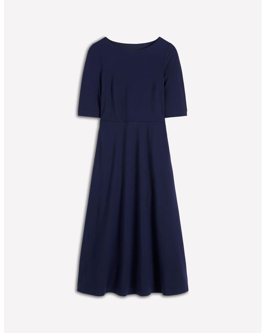 Boden Blue Mathilde Tie Waist Ponte Dress