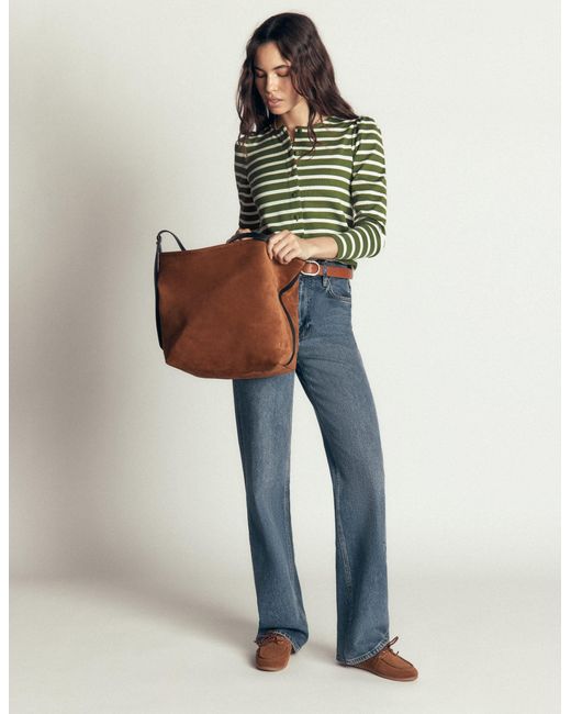 Boden Green Iris Puff Sleeve Mariner