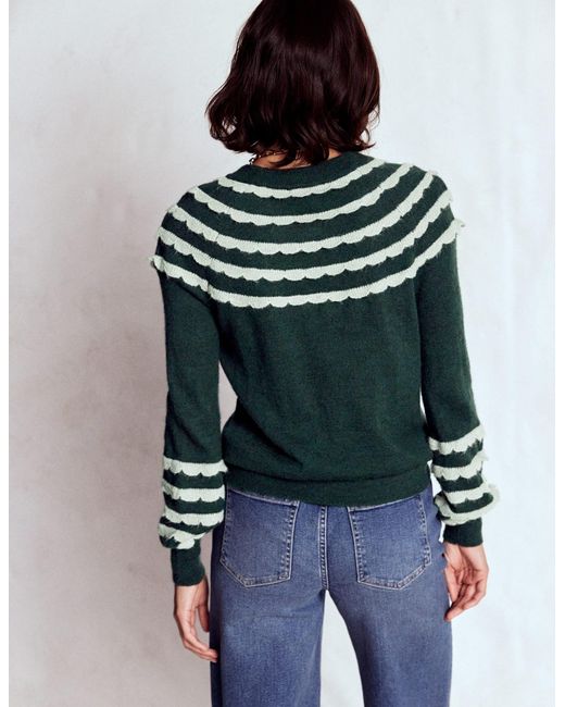 Boden Green Alice Fluffy Raglan Jumper