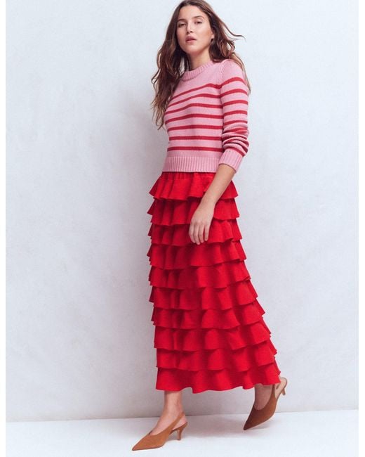 Boden Tiered Maxi Skirt
